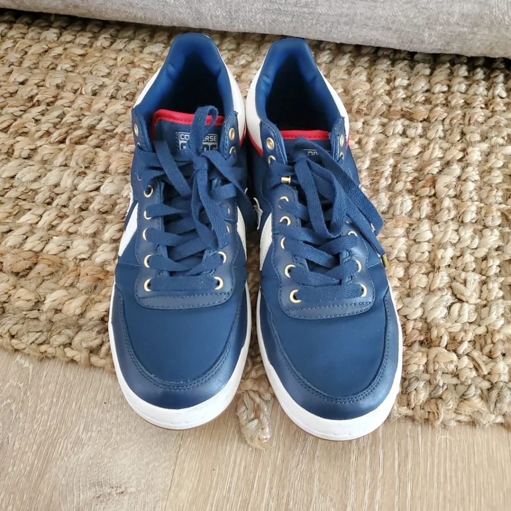 Converse Cons Shoes Mens 8 Womens 9.5 Blue White Star Mid Top 159598C Leather